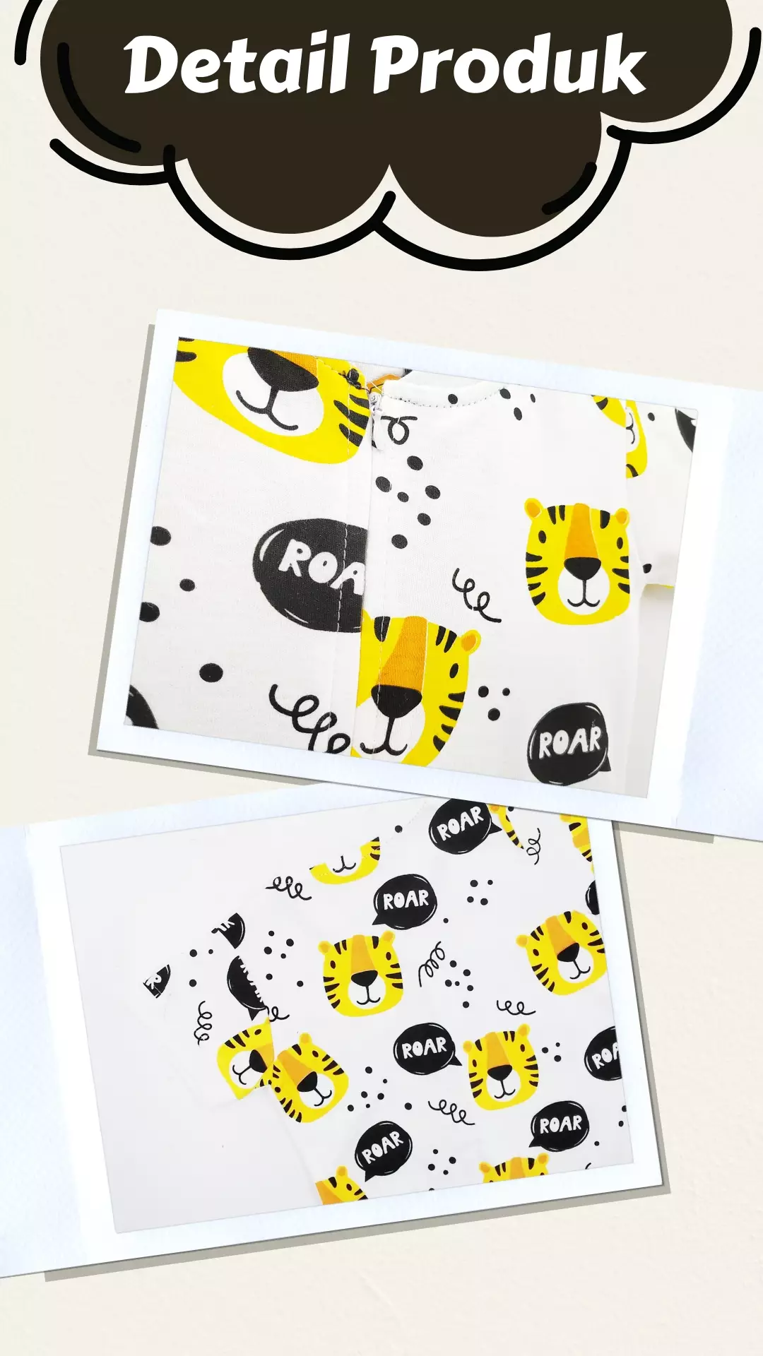 Wakakids Jumpsuit Bayi Anak Laki Laki Usia 1 Tahun Hingga 2 Tahun Jumper Baby Romper Motif Tiger 3706