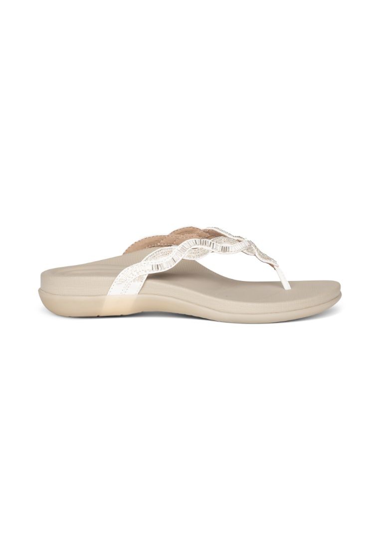 Aetrex Brandy Sandal White