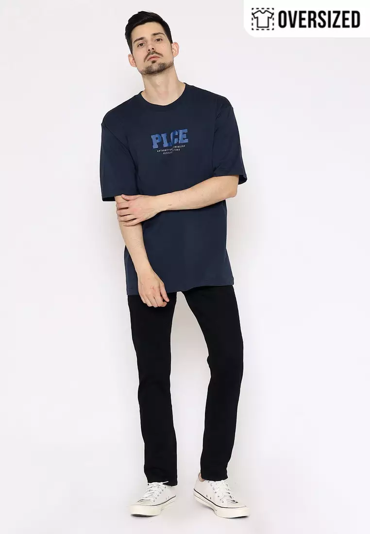 POLICE T-Shirt Cotton Combed Oversized Pria 2079180221