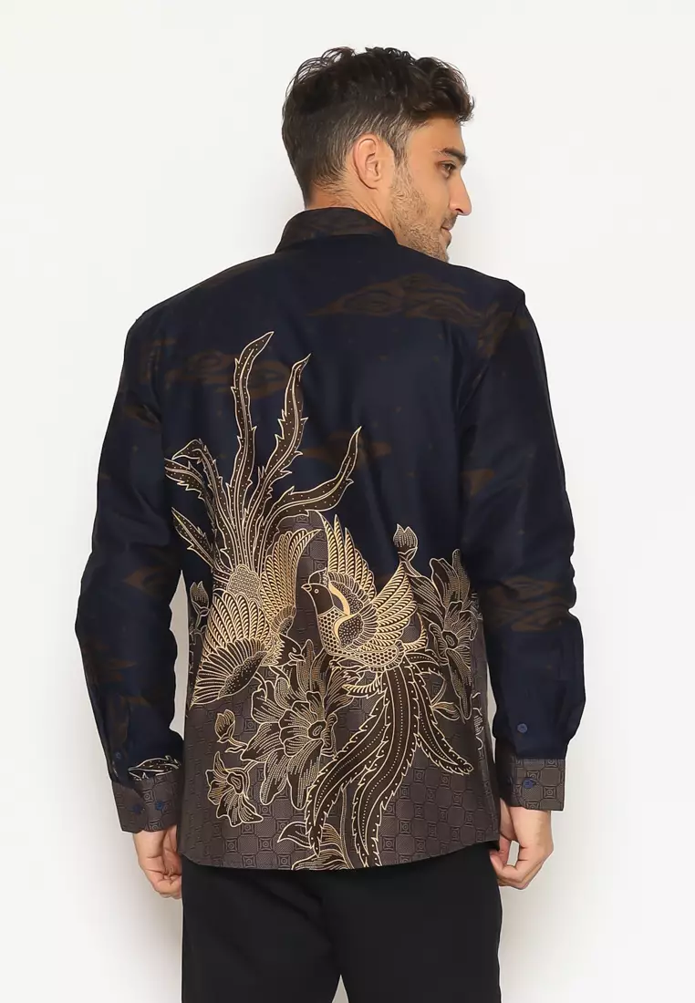 Aksa Batik Pria Kemeja Panjang Savero Sachi