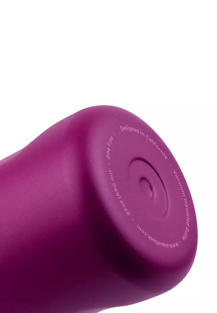 22oz Magenta New Sports Lid Bottle Wide Mouth Vacuum Insulated Stainless Steel Drinking Water Bottle