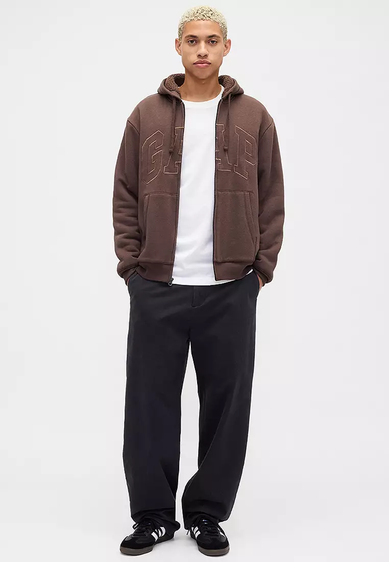 Buy GAP Arch Sherpa Full Zip Hoodie 2025 Online ZALORA