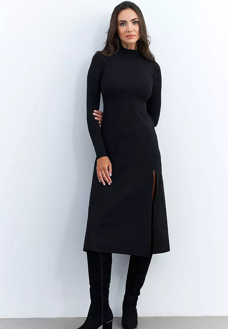 Slit Midi Dress