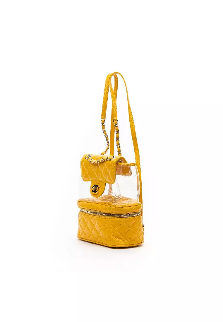 Chanel yellow deals backpack