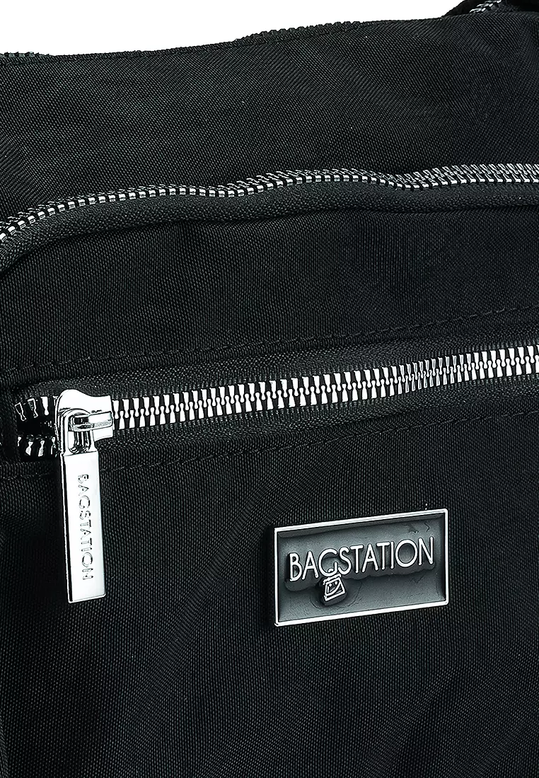 Metallic Series Crinkle Nylon Crossbody Bag