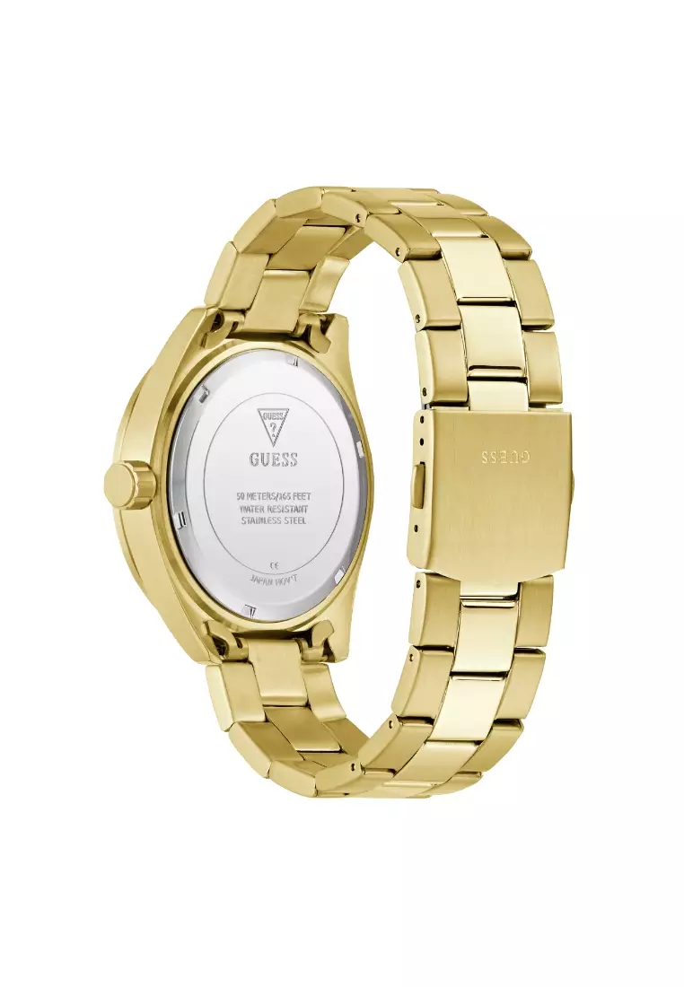 Guess Sport Gold Stainless Steel Analog Quartz Watch For Men GW0904G2