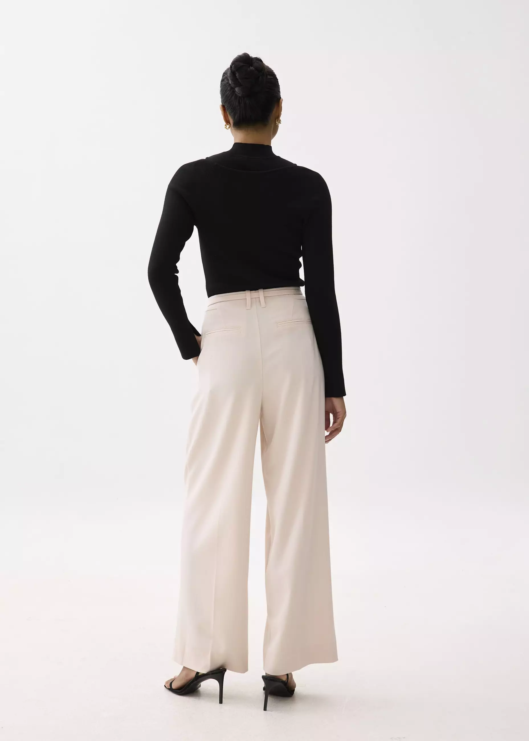 Celana Wanita - Leggy™ Mayumi Elastic Pleated Wide Leg Pants