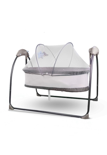 Prego grey Prego Breezy Auto Electric Bassinet Baby Swing (0-13kg) D015AES3497857GS_1