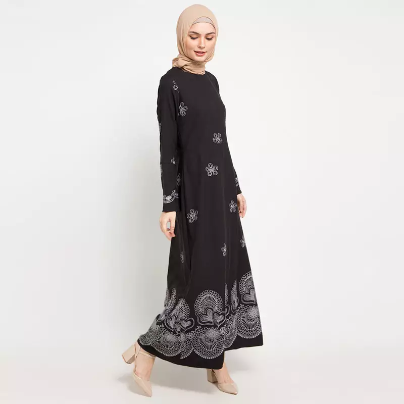 Ketki Maxi Dress In Black And Silver