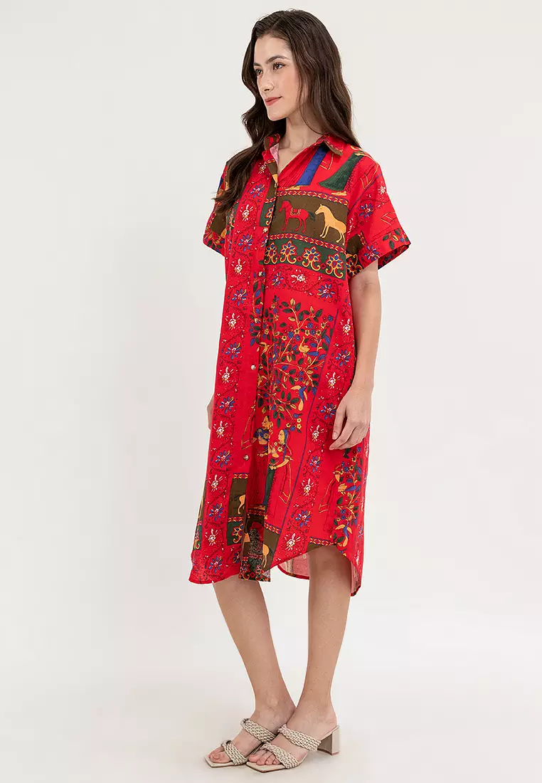 Erin Egyptian Print Dress