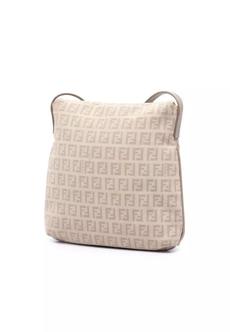 Pre-Loved Fendi Zucchino Canvas Crossbody
