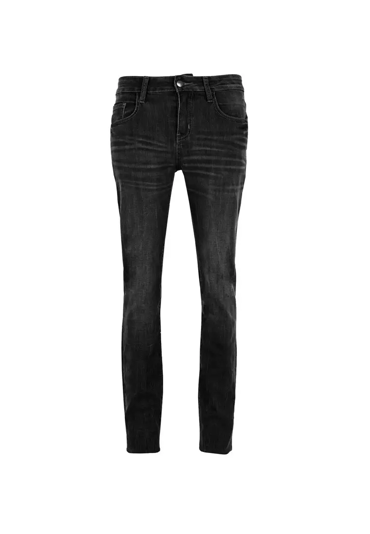 3Second Men's Long Skinny Jeans Wash Denim On C031024
