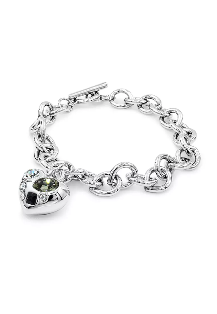 Chunky silver 2025 charm bracelet