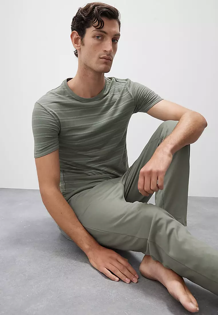 Supima Cotton Modal Striped T-Shirt Vest