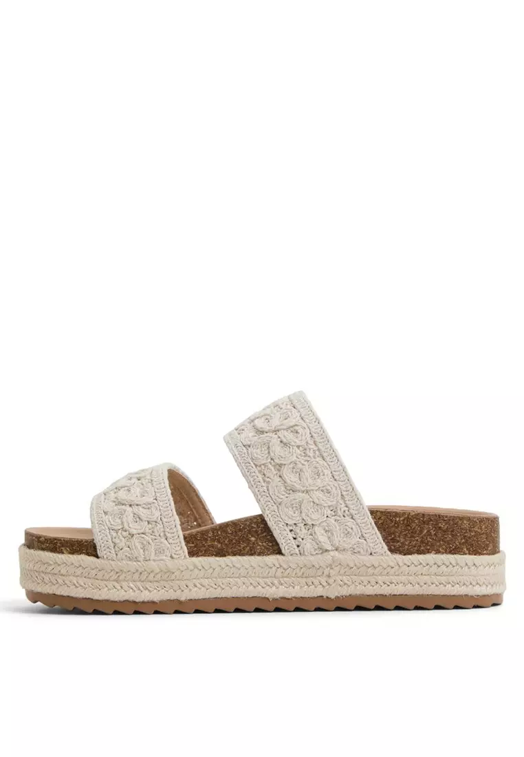 Janny Crochet Wedge Sandals