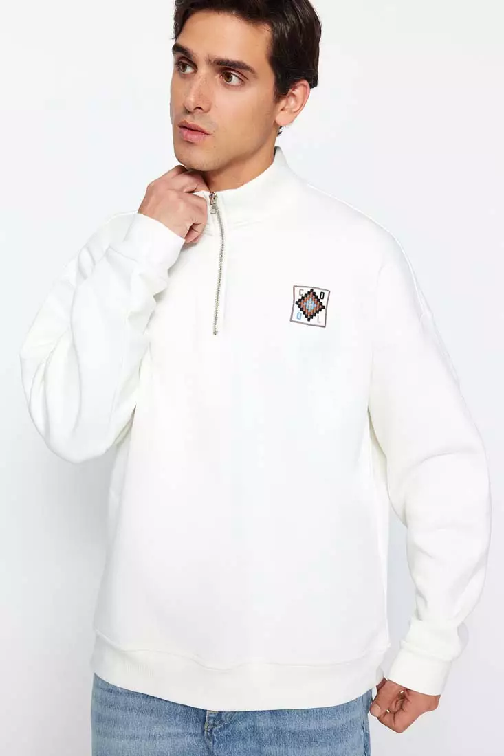 Quarter zip sales sweatshirt mens