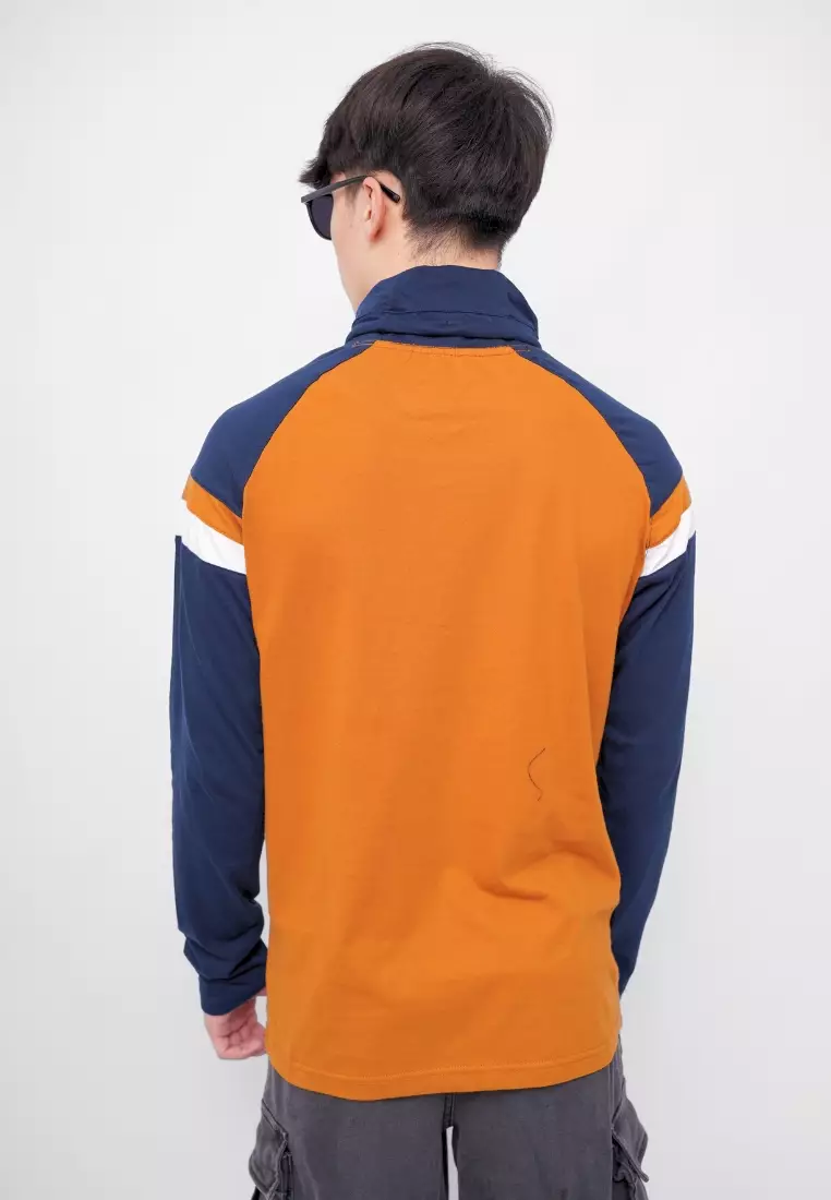 Ryusei Kaos Pria Lengan Panjang Nandito Rhythm Mustard