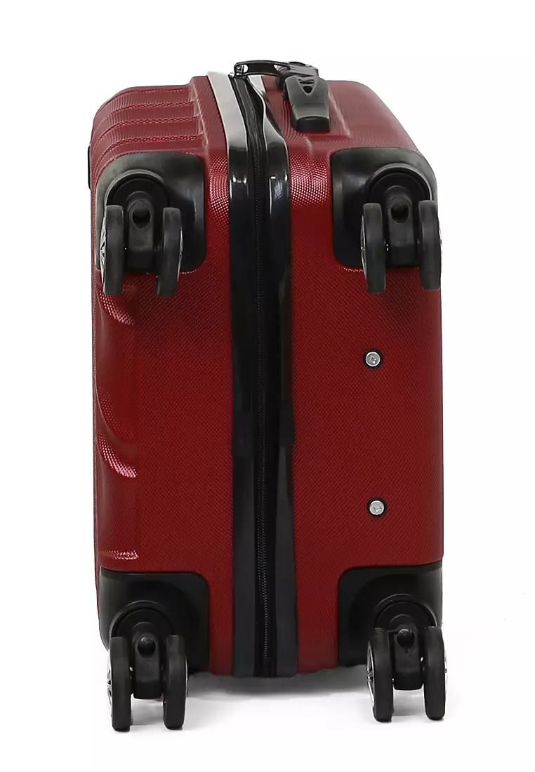 Carlton Koper Cabin Hardcase Unisex Size 20Inch Suitcase Combination Lock Large Compartment Material ABS+PVC Coated ORIGINAL - Red
