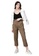 RedCheri brown Brown Belted Tapered Pants 45FFCAA9996E3DGS_4