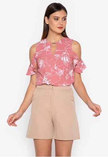 ZALORA WORK multi Bar Detail Cold Shoulder Top 15CA7AADCC43D1GS_1