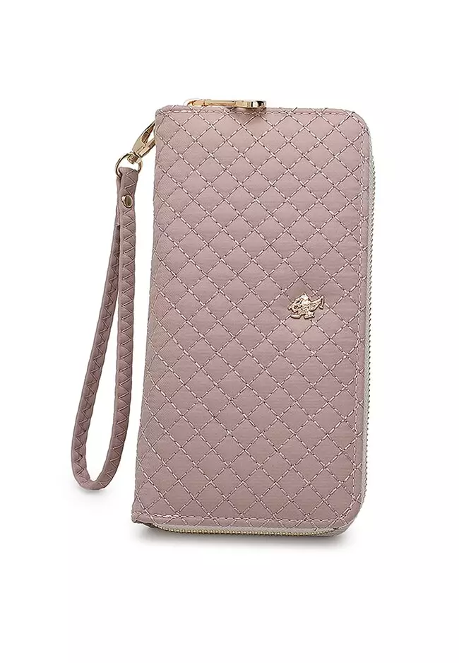 Quilted Long Purse / Wallet - Pink