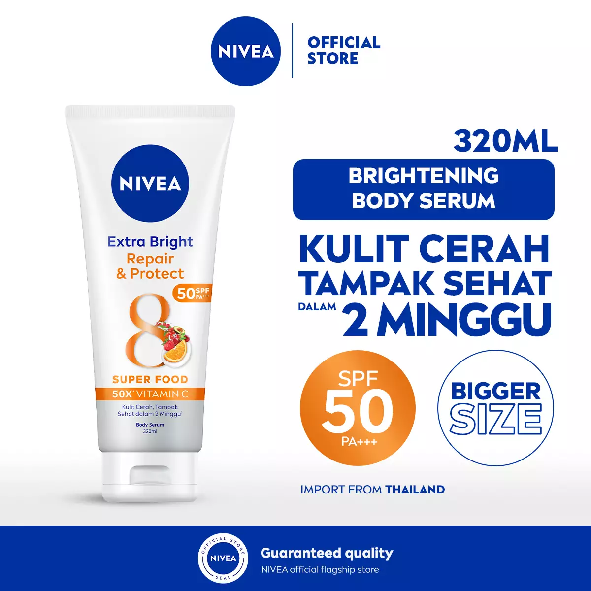 NIVEA Extra Bright Repair & Protect SPF50 Body Serum 320ml
