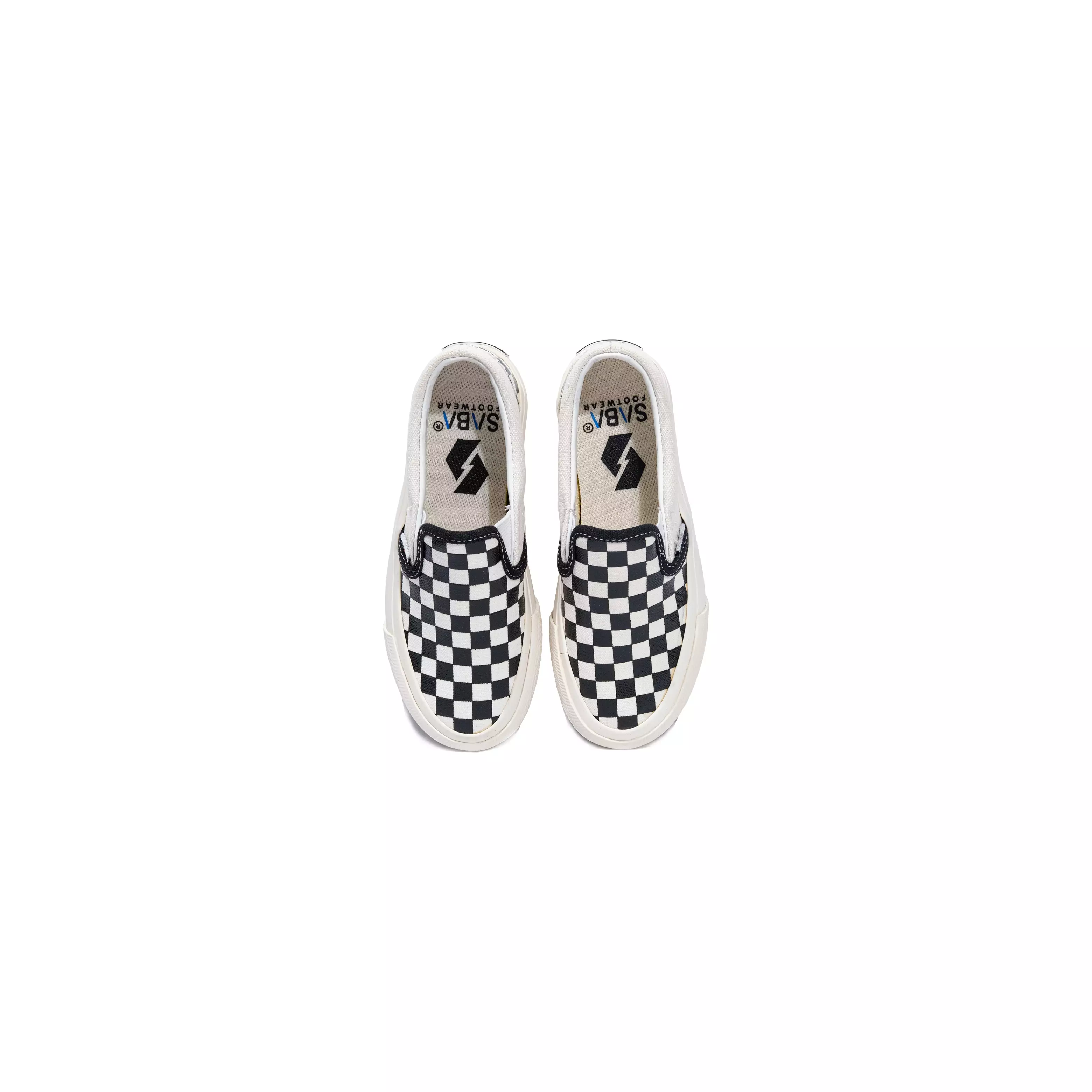 SABA KIDS Slip On Evan Checkerboard Off White - Sepatu Sneakers Sekolah Anak Original 100% CHK 06
