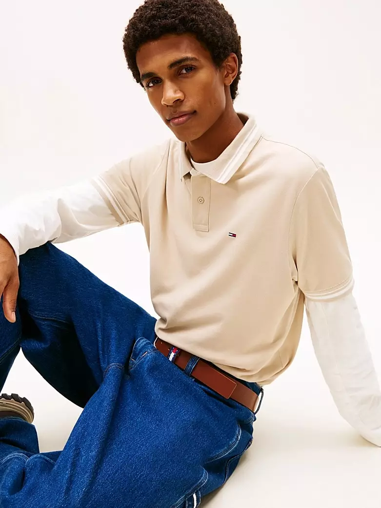 Tommy Hilfiger - Tommy Flag Embroidery Tipped Polo Shirt