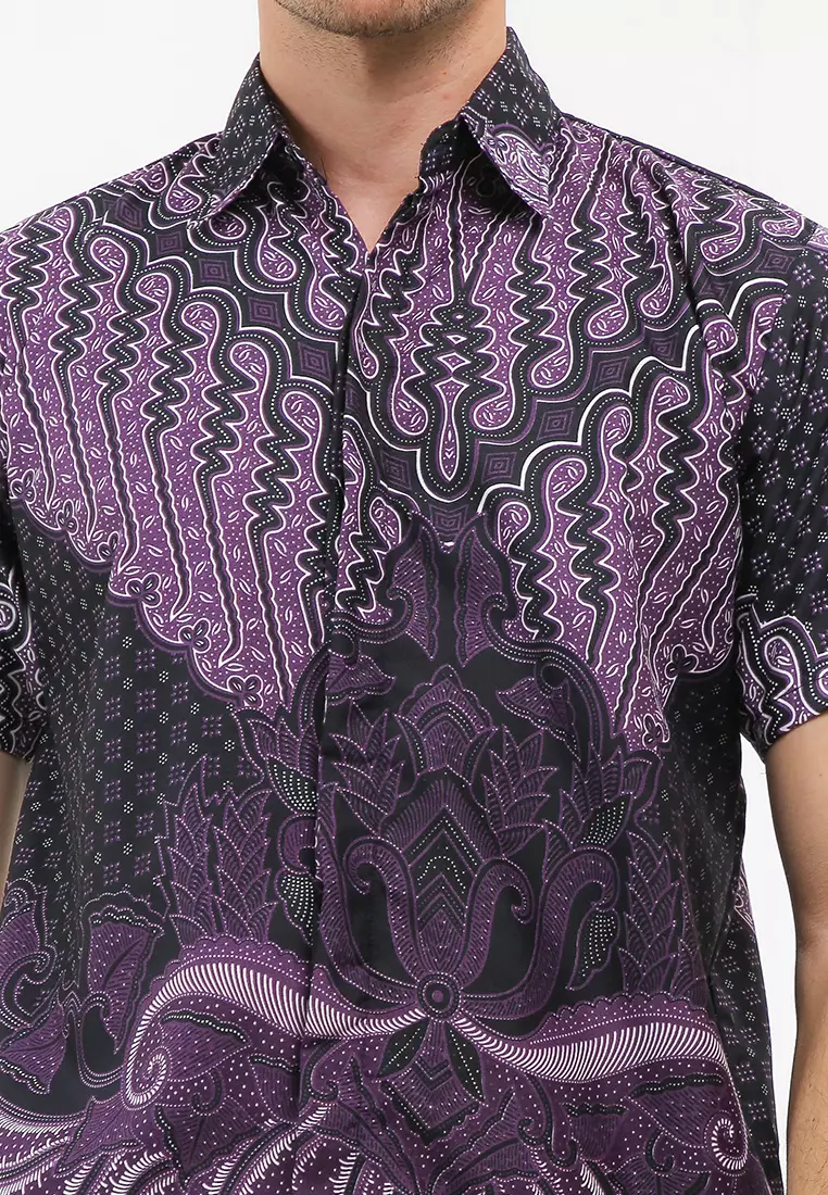 Gentamas Kemeja Batik Exclusive Premium Pria Casual Modern Lengan Pendek