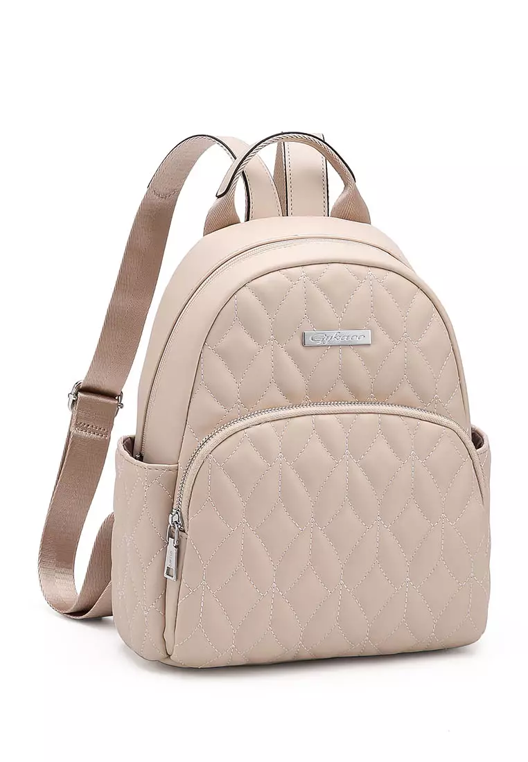 GYKACO NOYA Beige - Tas Ransel Wanita - Fashion Backpack (IMPORT)