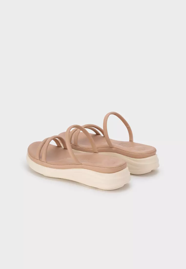 CHUNKY SPORTY STRAP PADDED PLATFORM SLIDE
