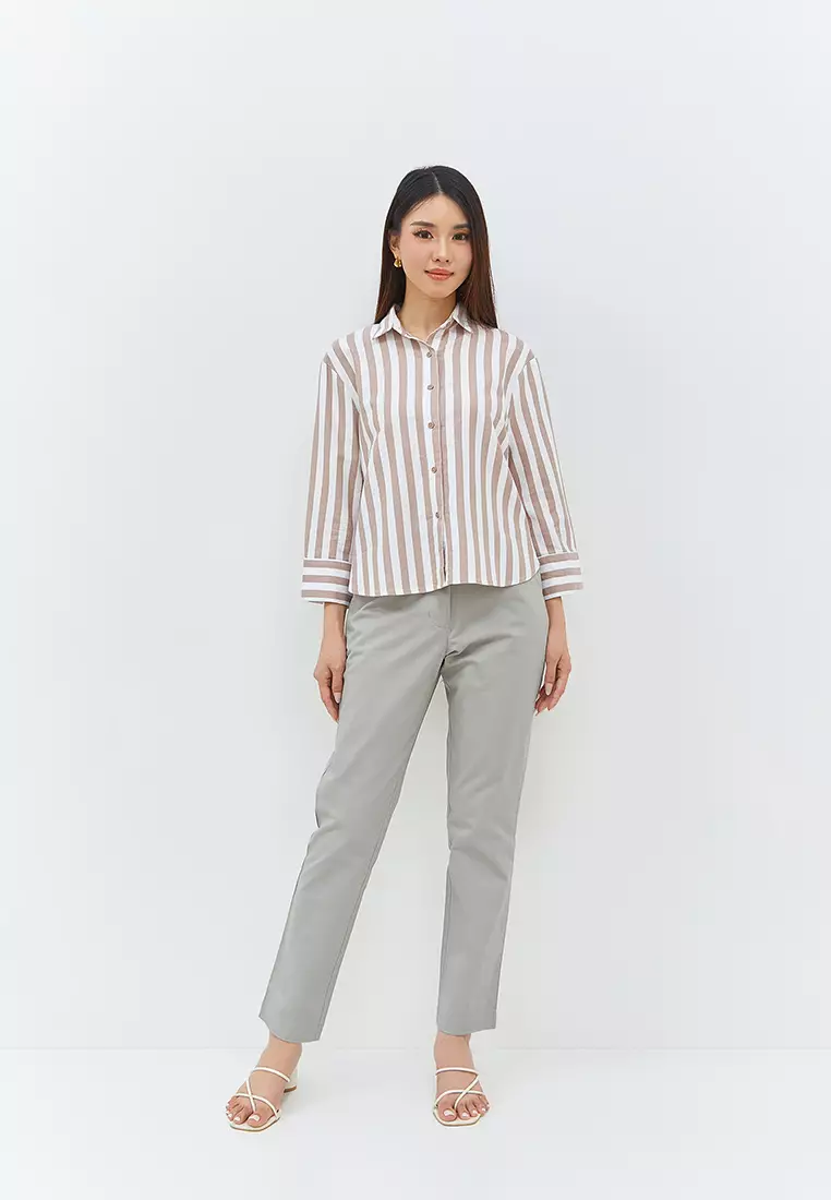 Suzy Brown Stripe Shirt (G.13143)