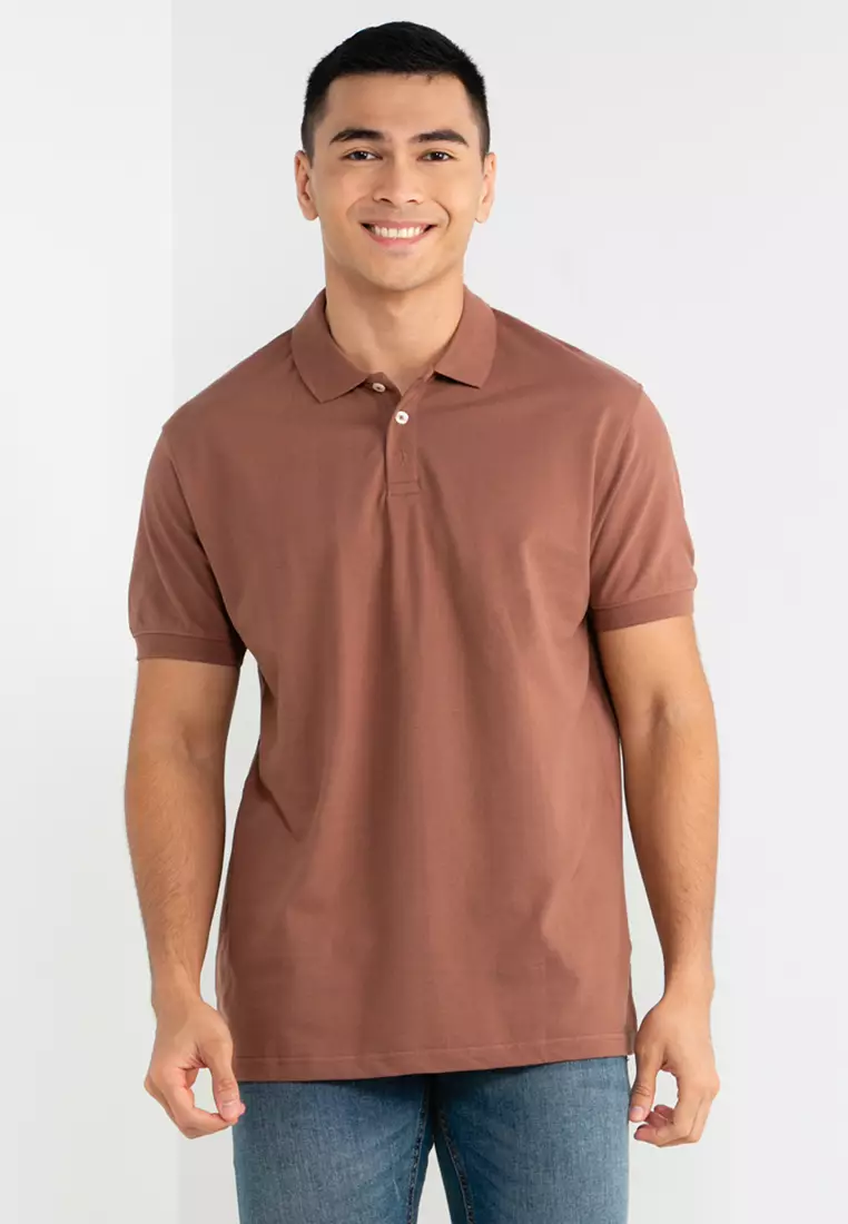 Buy Electro Denim Lab Pure Cotton Pique Polo Shirt Online ZALORA