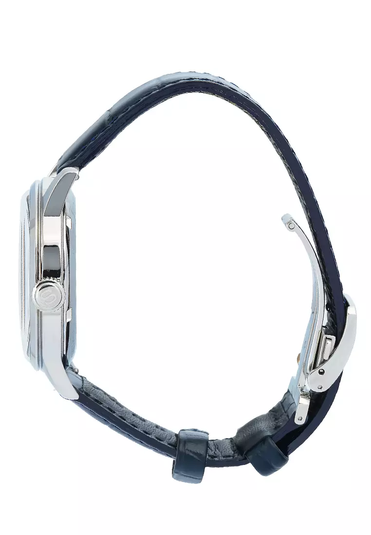 Seiko Presage SSA405J1 Cocktail Time - Jam Tangan Automatic Pria - Blue Moon Open Heart Dial Blue Leather Strap