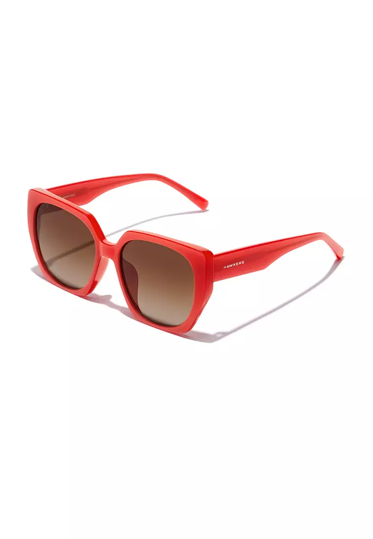 HAWKERS Coral Peanut Butter Eco Boujee Sunglasses For Women, Female. Official Product Designed In Spain