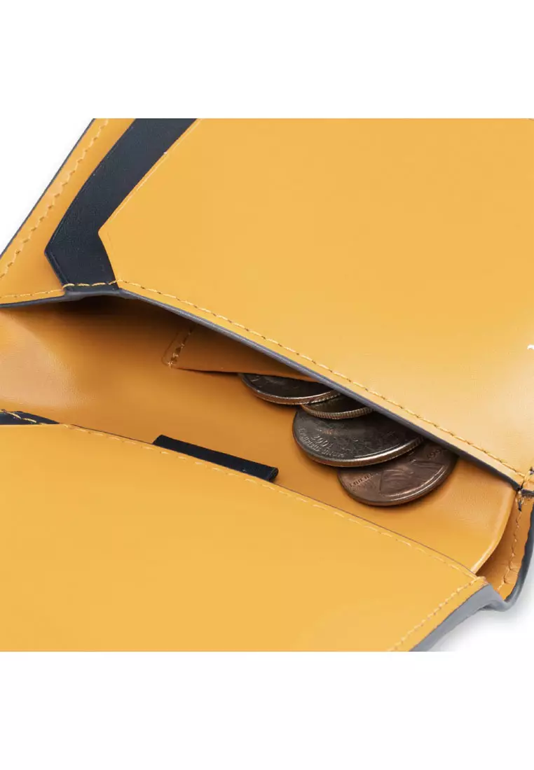 Maverick & Co. Cosmopolitan Pocket Leather Wallet (Navy & Orange)