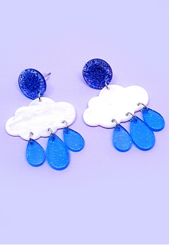 BELLE LIZ white Eva Cloud Raindrops Earrings CABD6AC37F1CAFGS_1