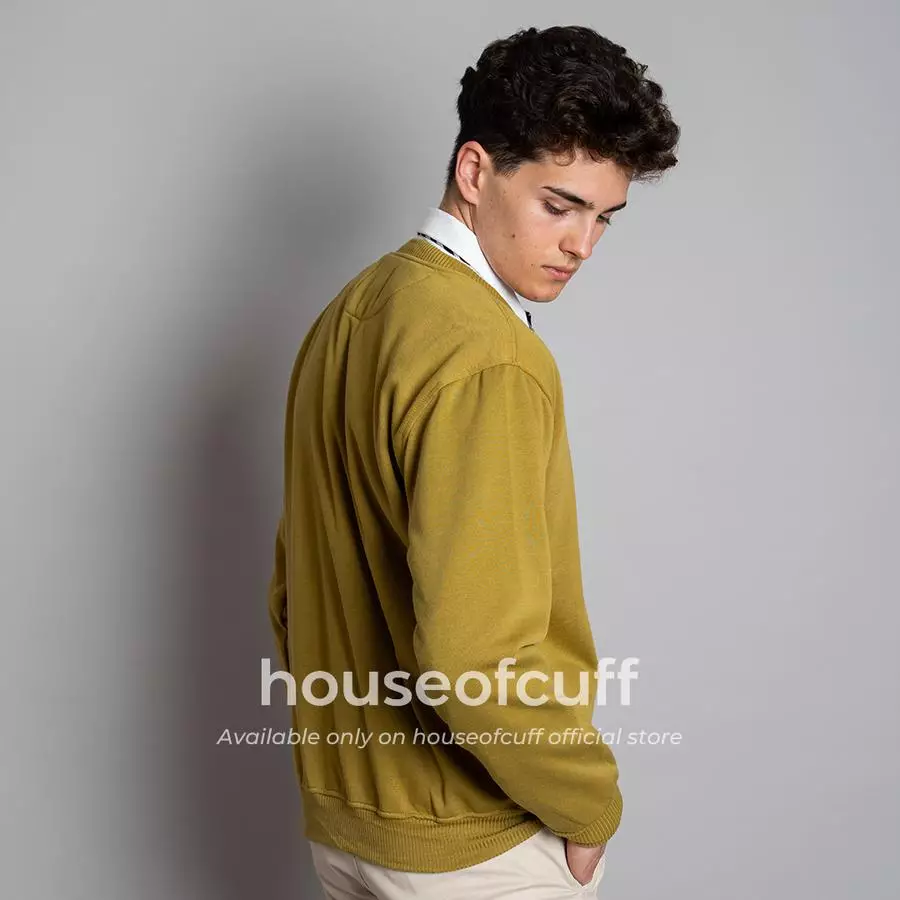 Houseofcuff sweater crewneck basic outer green lime