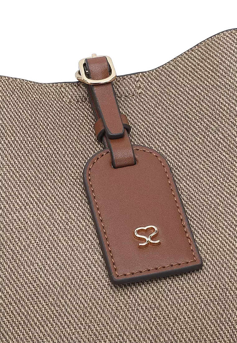 Women's Top Handle Bag / Sling Bag / Crossbody Bag / Shoulder Bag (Tas Tangan Wanita / Tas Selempang Wanita / Tas Bahu Wanita) - Cokelat