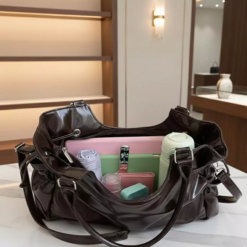 Vedlyn Nara Tas Shoulder atau Bahu Wanita Simple Elegan – Brown