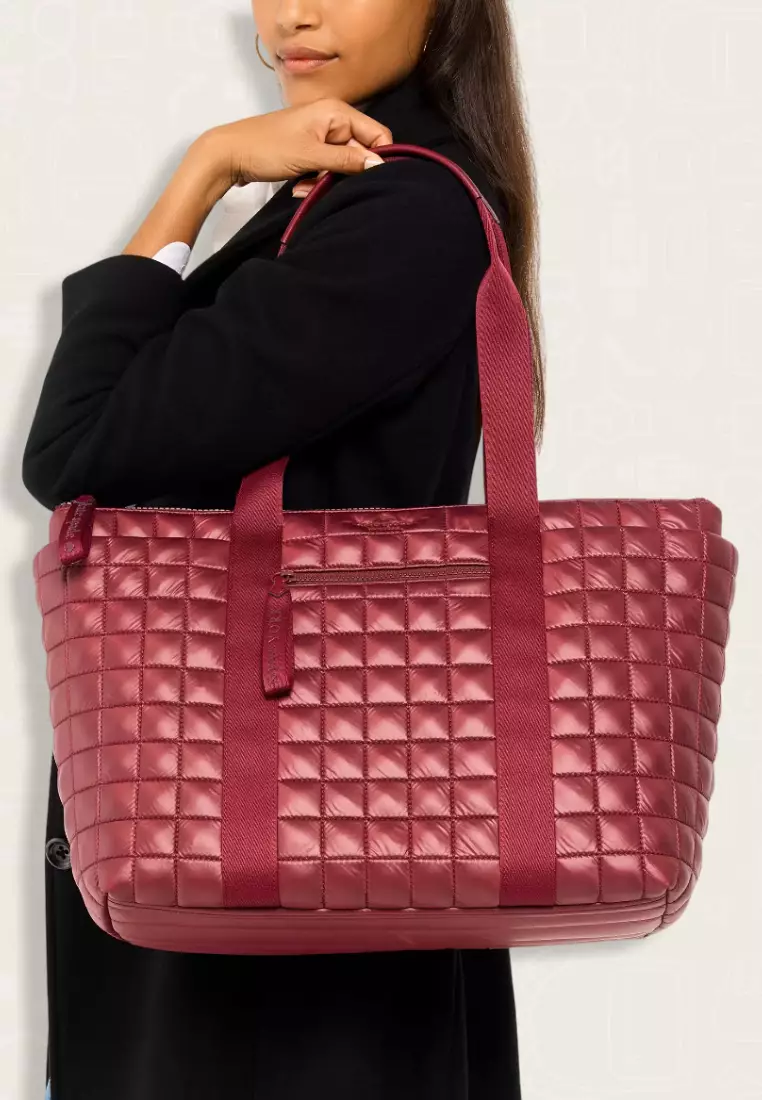 Kate Spade Camden Quilted Extra Large Tote Blackberry Preserves