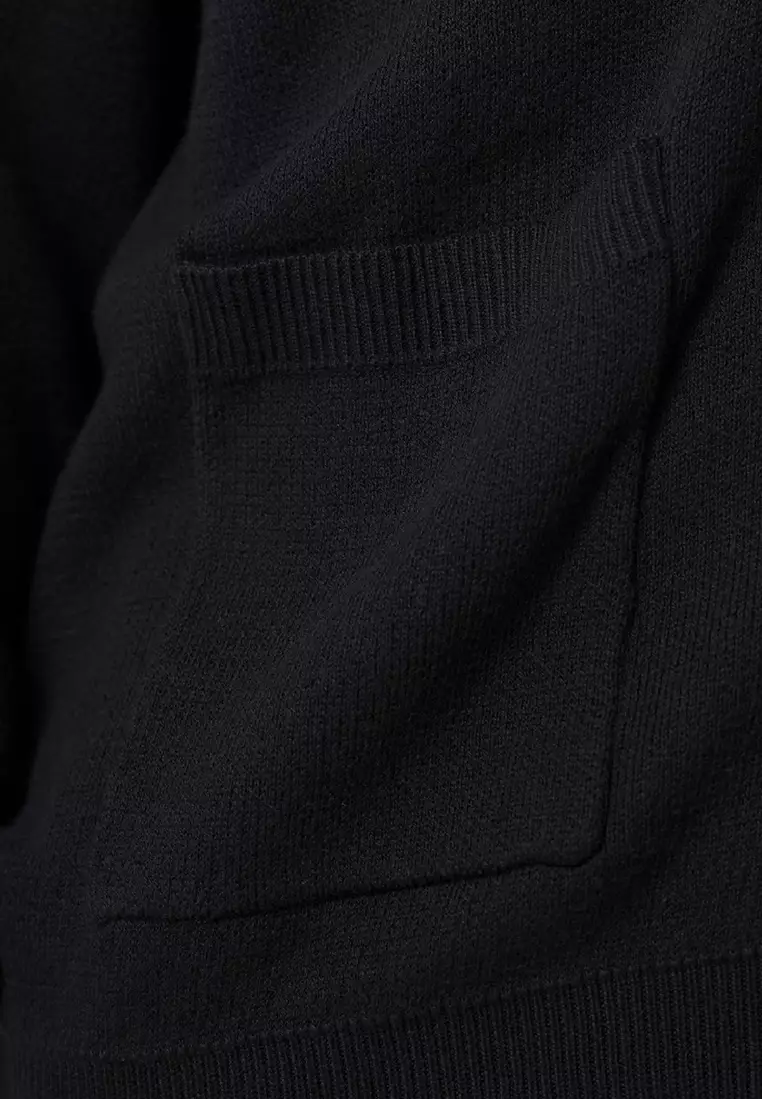 CELCIUS Black Arm Striped Cardigan L03000311C L03000640C Hitam