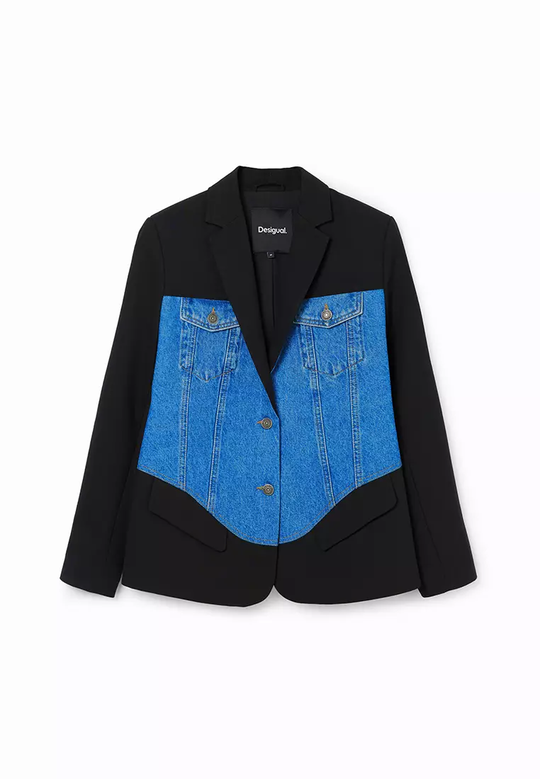 Desigual Woman Hybrid trucker blazer.