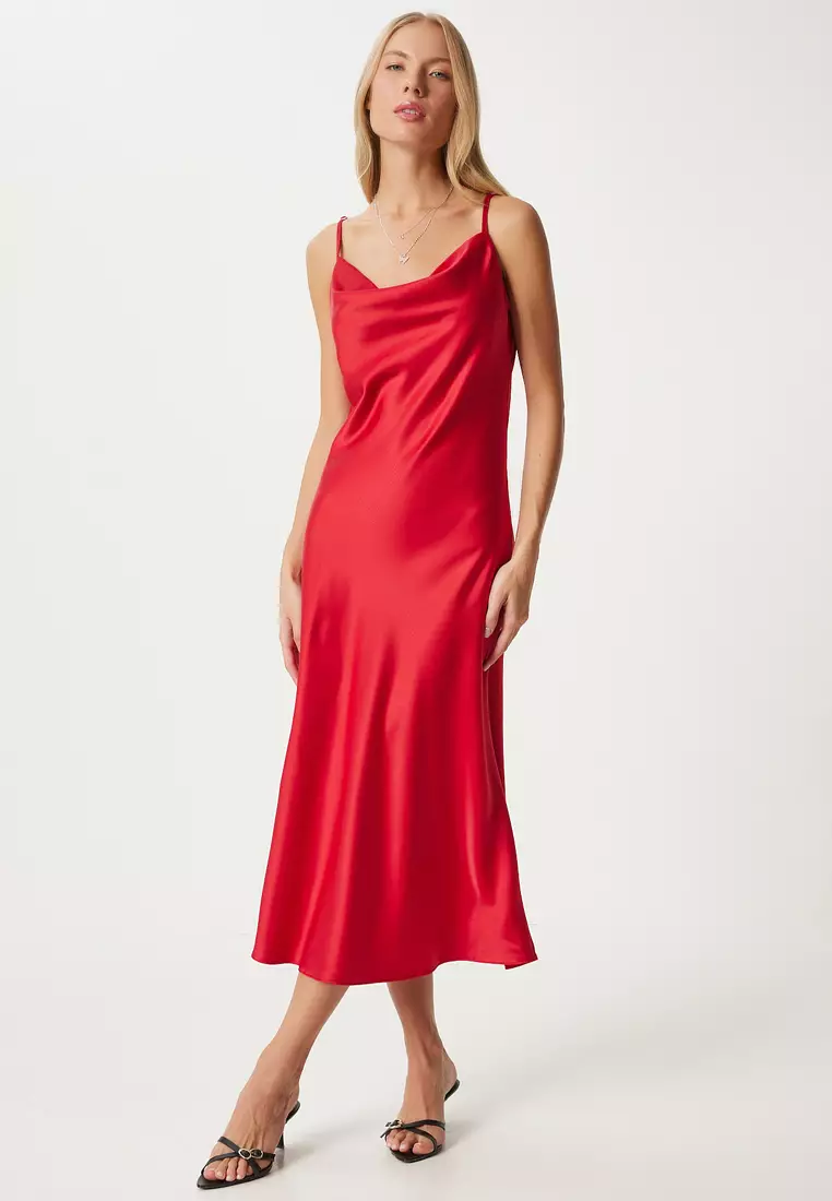 Cowl Neck Midi Dress