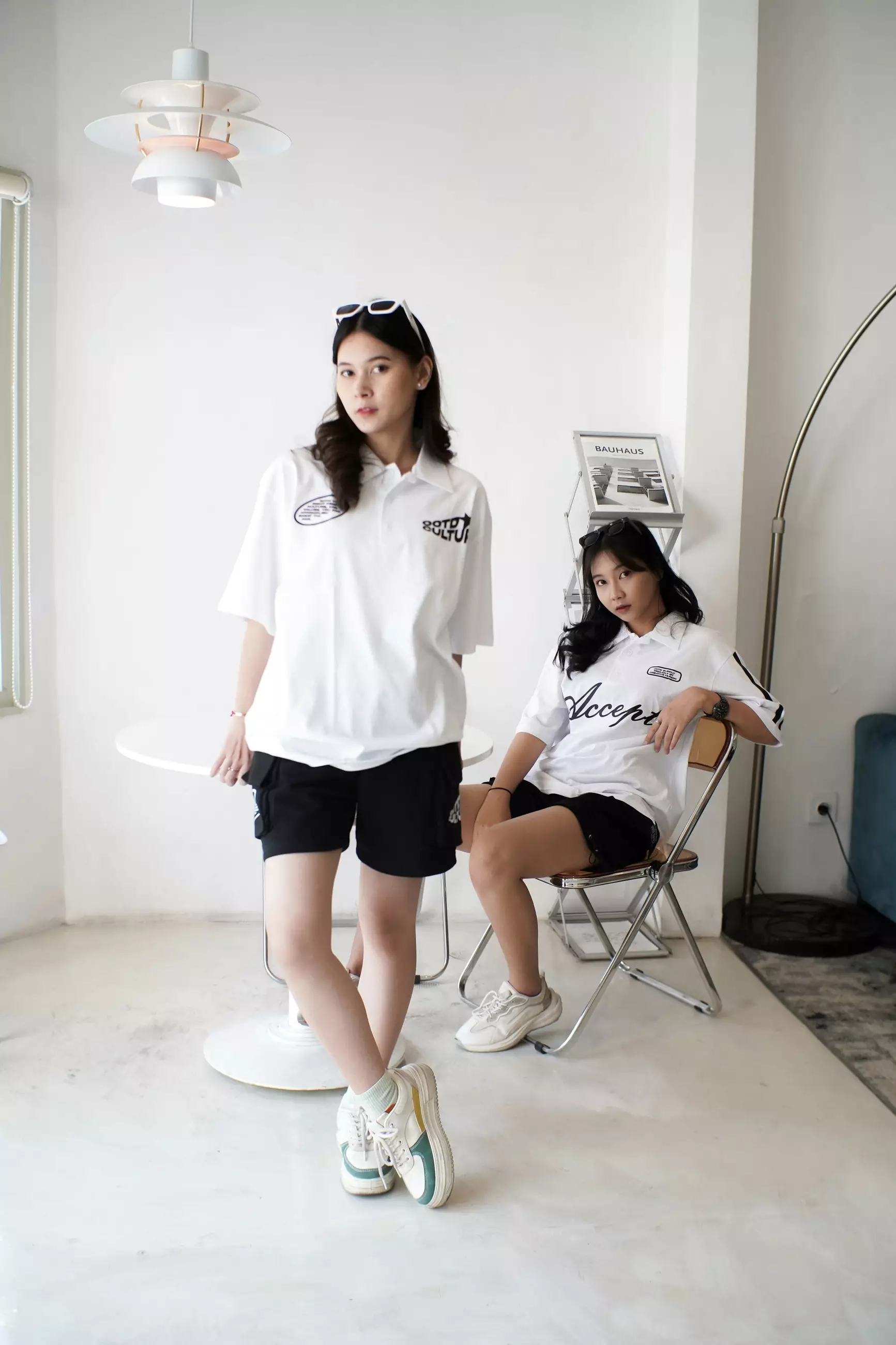 OOTDSUPPLY Oversize Polo Shirt Culture Black Kaos Oversize Pria dan Wanita