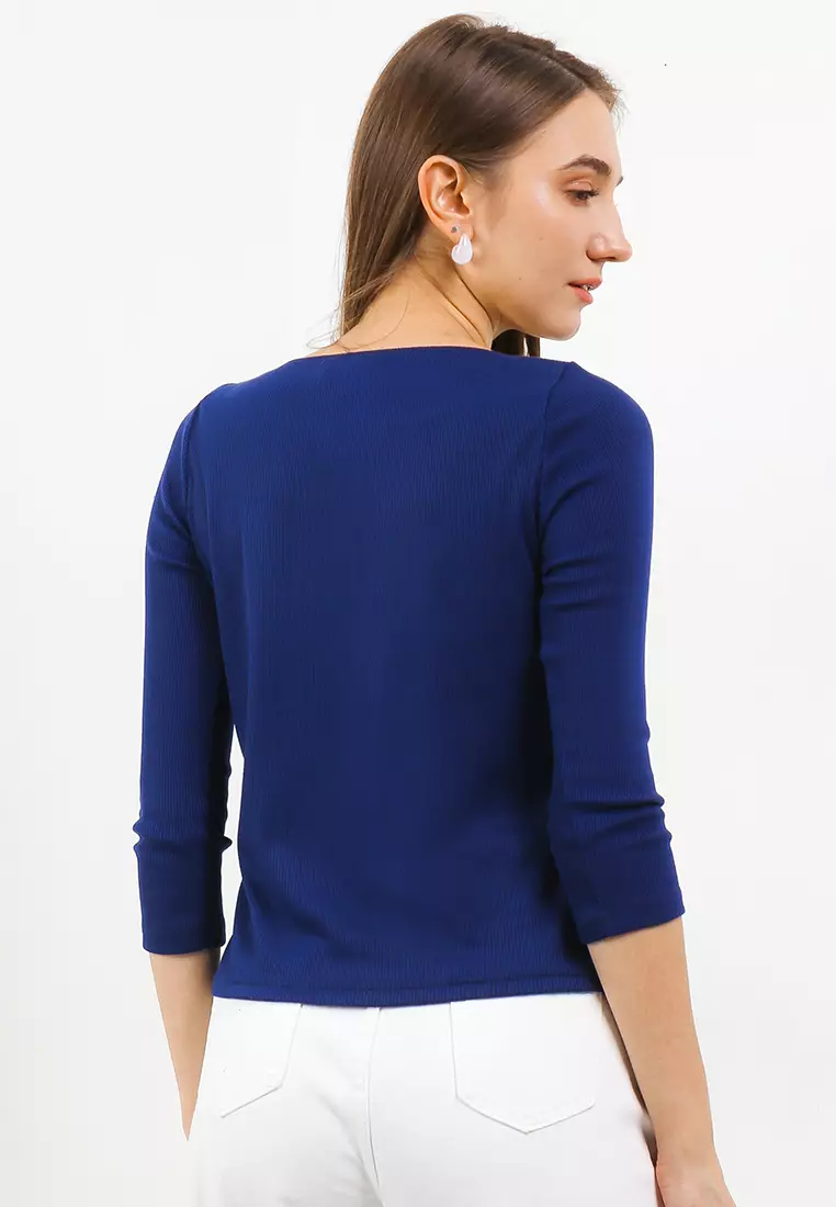 Rib Knit Lark Tee Crew Neck