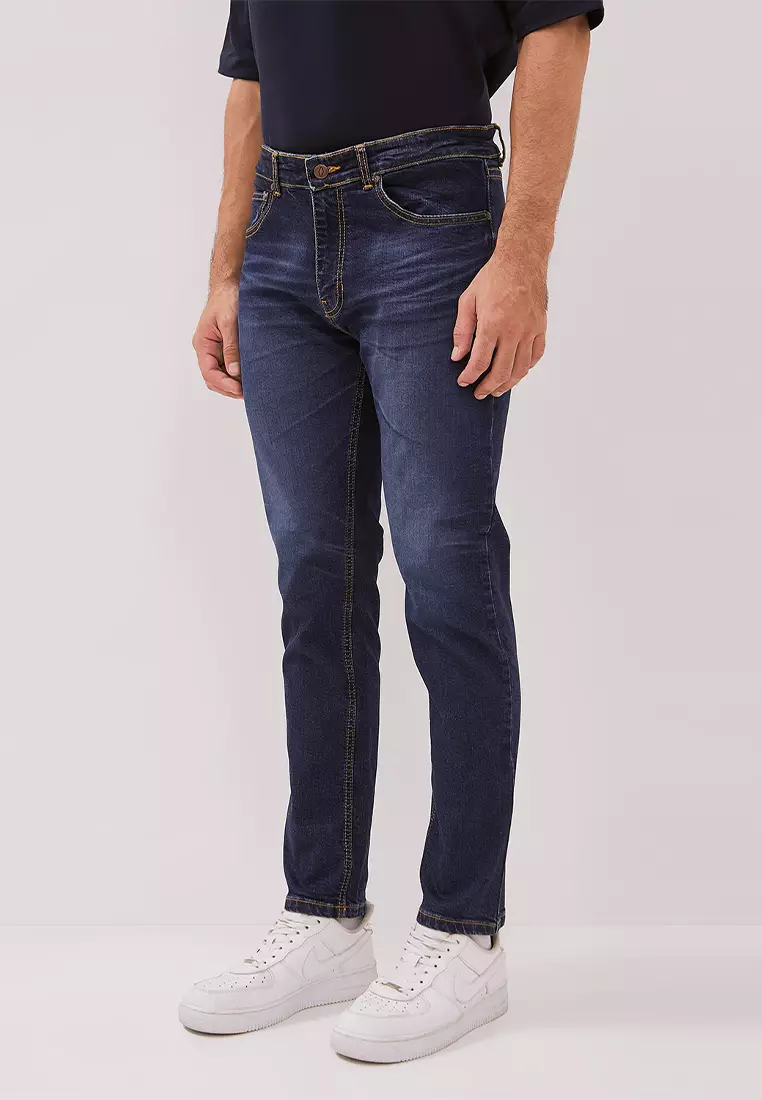 DUST Celana Slim Jeans Shankara Dark Blue (DM.3725)