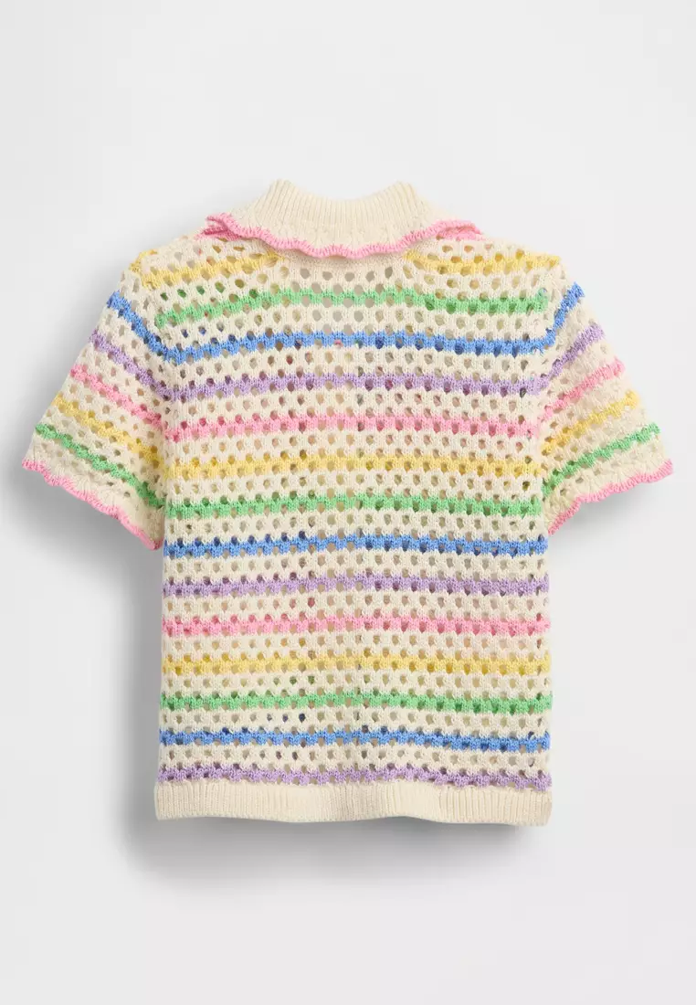 Baby & Toddler Crochet Collared Cardigan