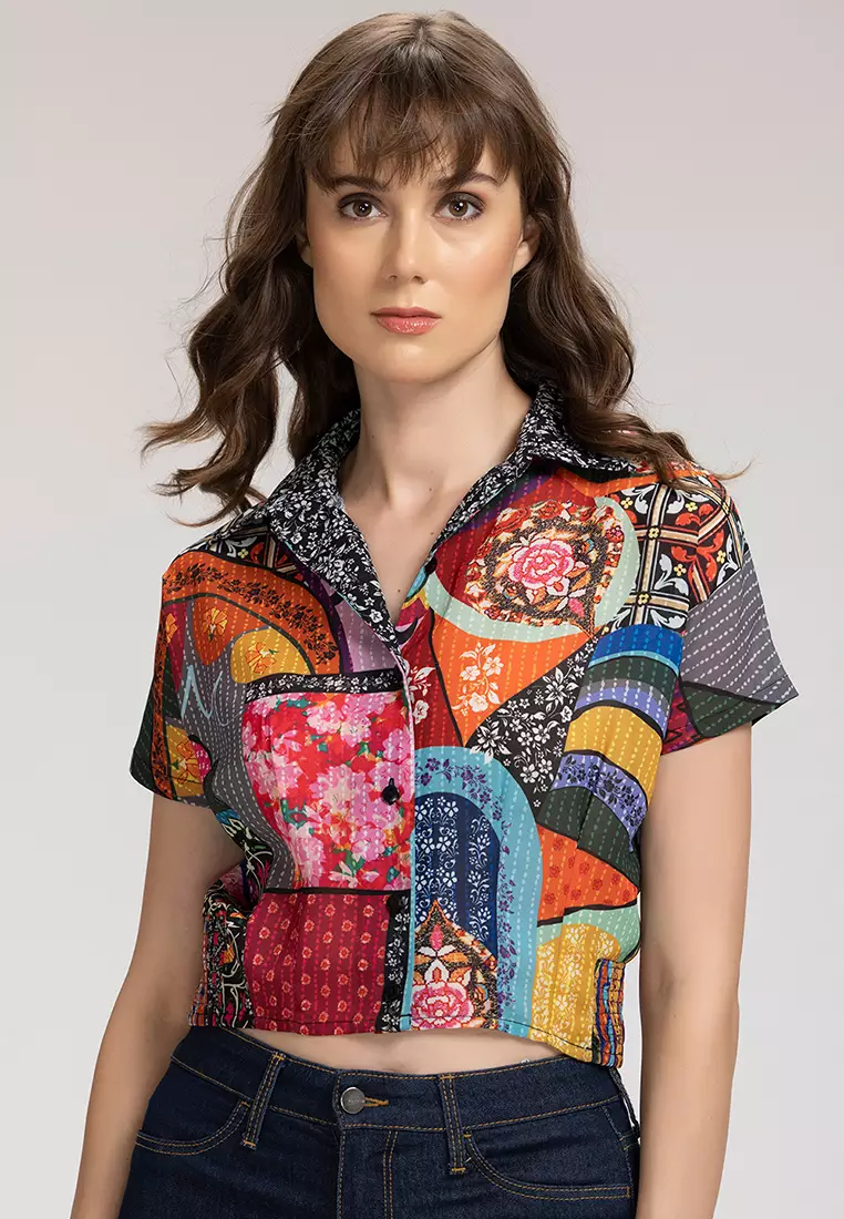 Buy Shaye Multicoloured Floral Bohemian Shirt Blouse 2024 Online ...