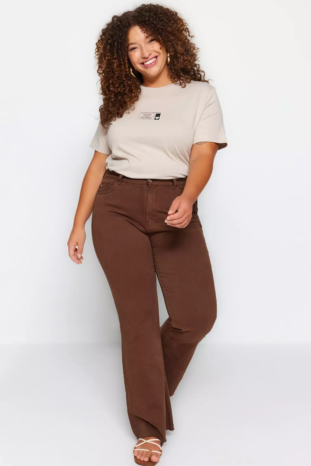 Cut-Out Spanish Fit Denim Jeans